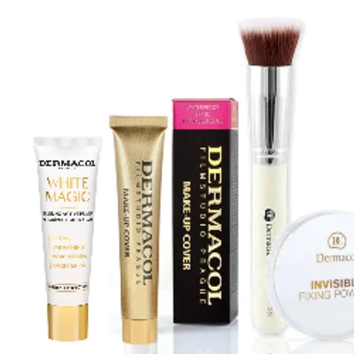 Prebase White Magic 20ml + Make-up Cover+ Polvo + Brocha