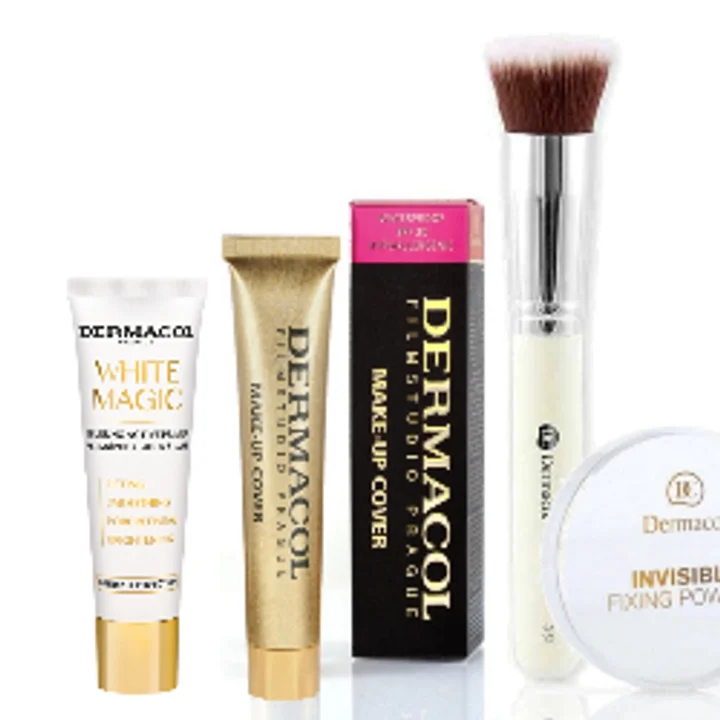 Prebase White Magic 20ml + Make-up Cover+ Polvo + Brocha